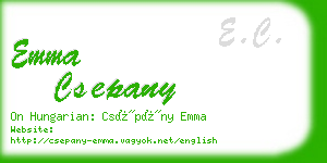 emma csepany business card